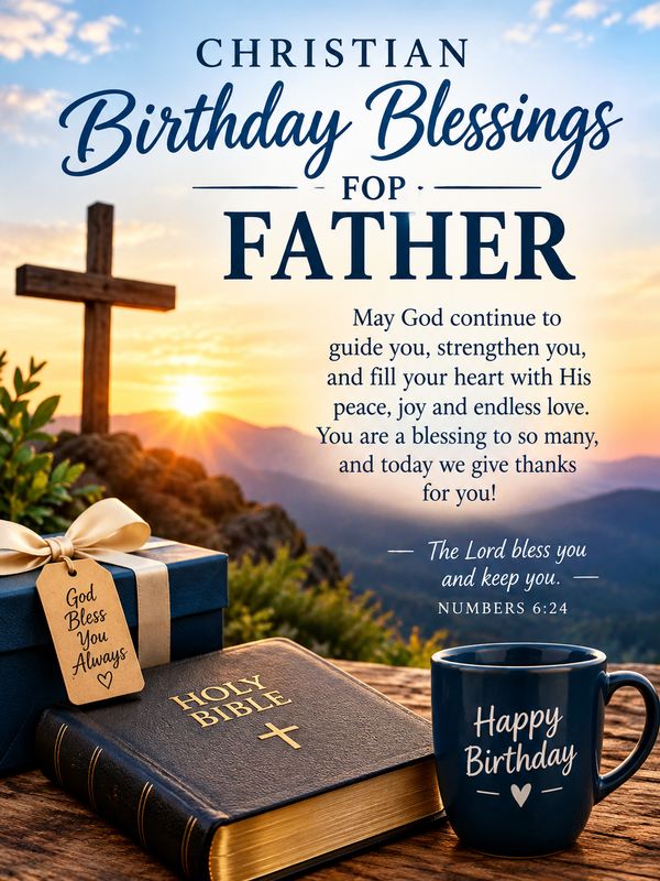 Christian Birthday Blessings for Father