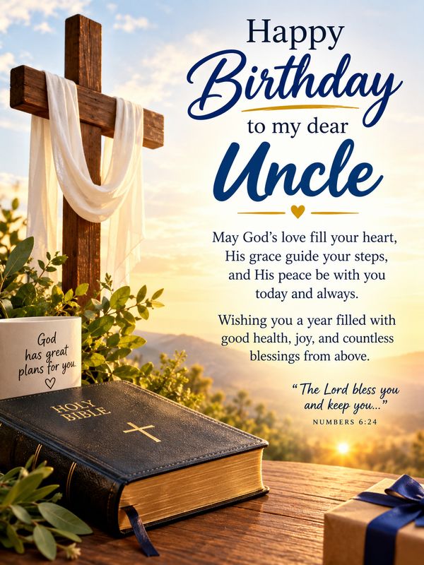Spiritual and Christian Birthday Blessings for Uncle